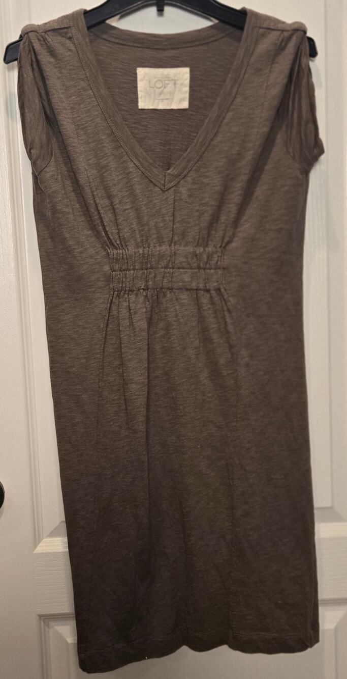 Ann Taylor Loft Lounge brown taupe M cotton blend